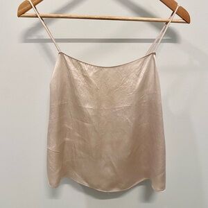 Babaton Gold Camisole Top with Spaghetti Straps